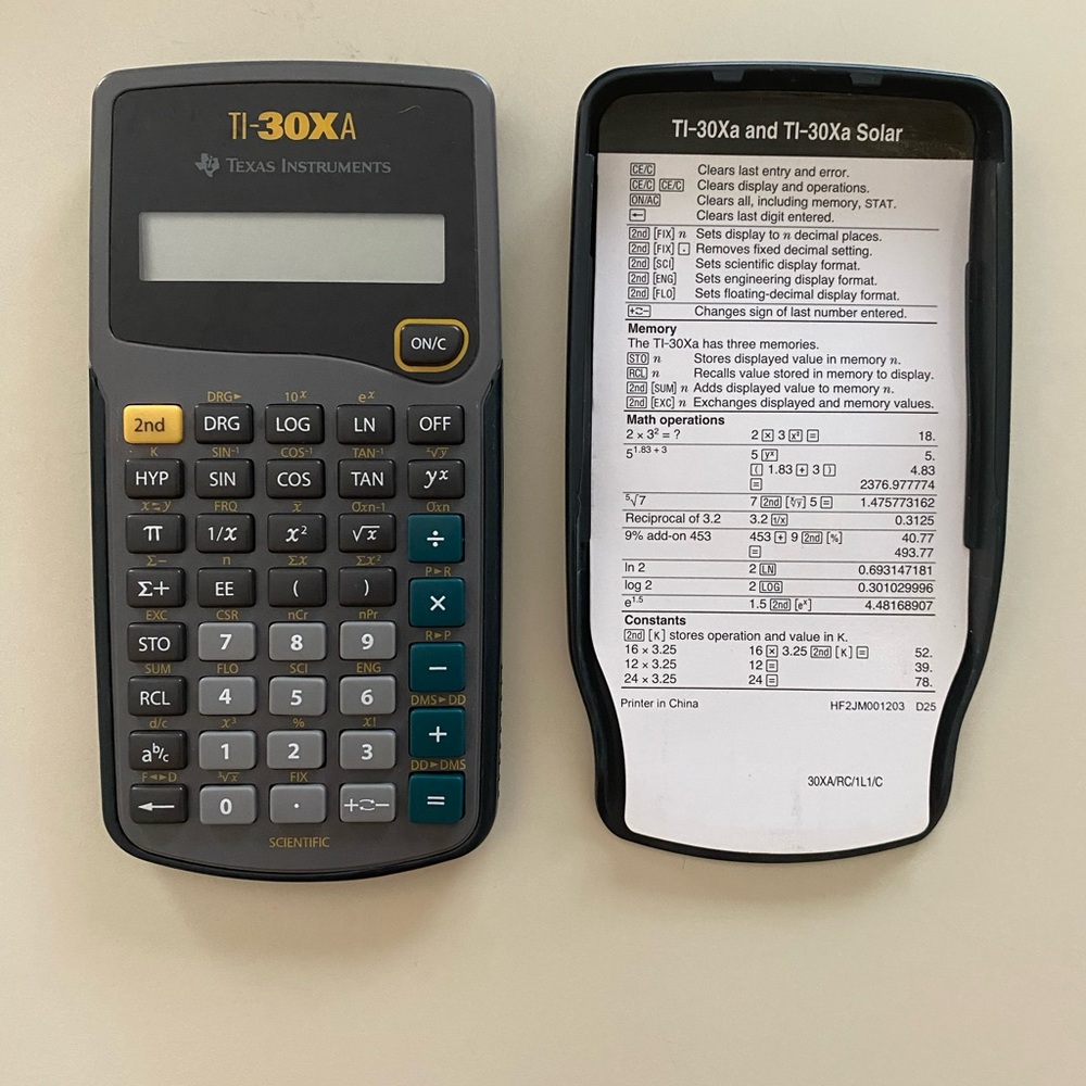 Texas Instruments TI-30XA Scientific Calculator